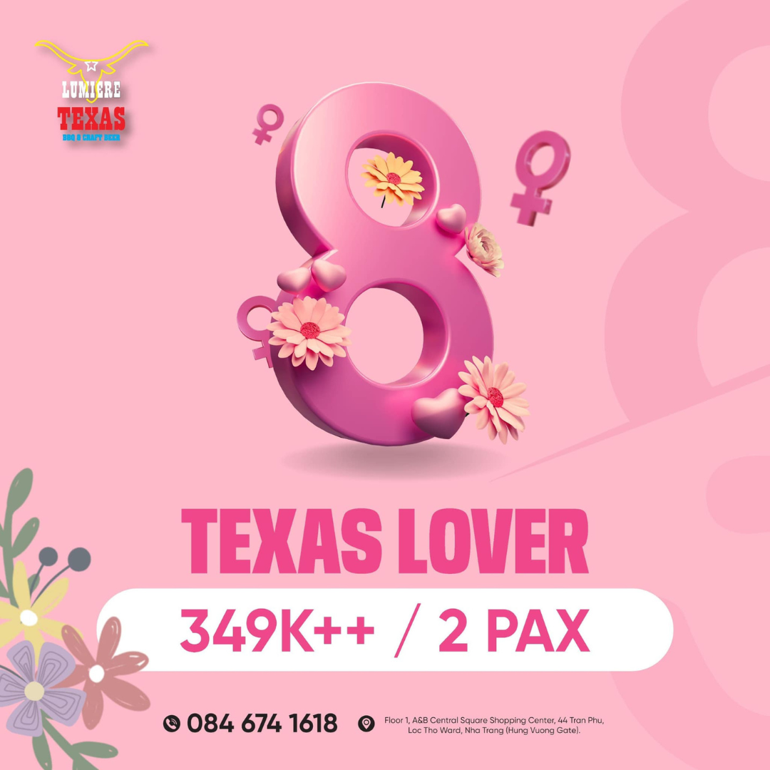 Lumiere Texas BBQ & Craft Beer – Ưu đãi đặc biệt Ngày Quốc tế Phụ nữ 8/3